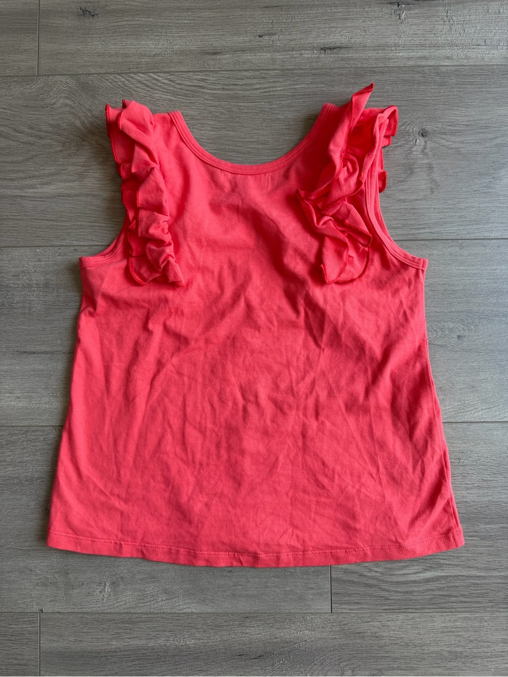 Forever Young Ruffle Sleeve tank top - coral - size 10Y - Picture 5 of 6